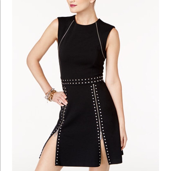 michael kors stud trim dress